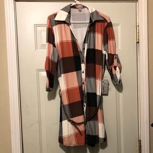 Light pink, black, white dress/tunic